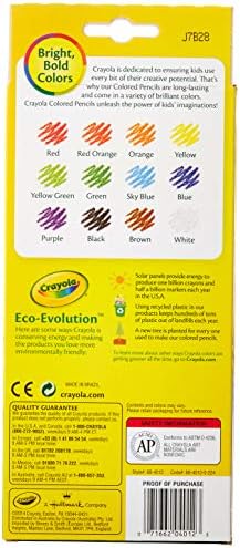 Crayola Uzun Renkli Kalemler, 12'li, 12'li Paket, Çeşitli Renkler (4336949226)